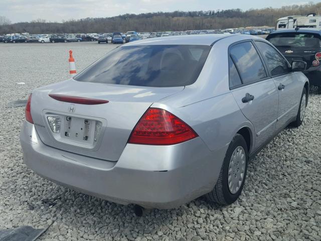 1HGCM55137A042250 - 2007 HONDA ACCORD VAL SILVER photo 4