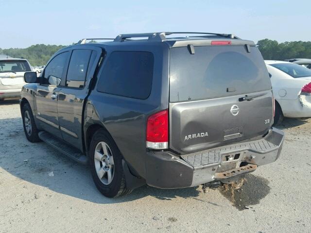 5N1BA08A37N709565 - 2007 NISSAN ARMADA SE GRAY photo 3