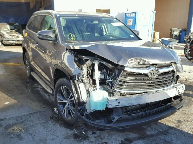 5TDKKRFH0GS503605 - 2016 TOYOTA HIGHLANDER GRAY photo 1