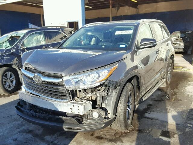 5TDKKRFH0GS503605 - 2016 TOYOTA HIGHLANDER GRAY photo 2