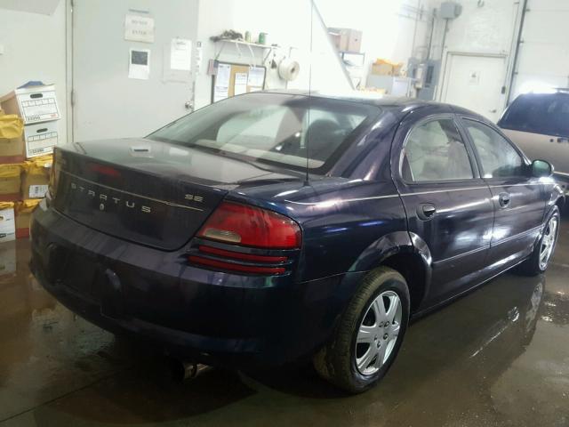 1B3EL36XX4N193660 - 2004 DODGE STRATUS BLUE photo 4