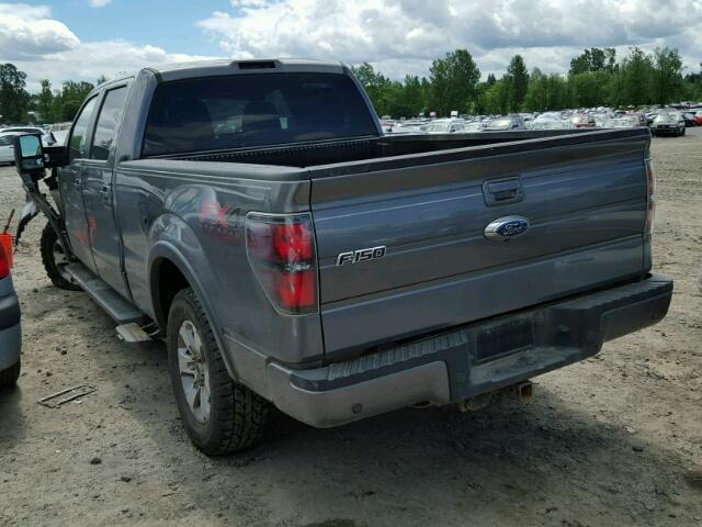 1FTFW1ET2BFB36079 - 2011 FORD F150 SUPER GRAY photo 3