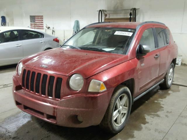1J8FT47028D643431 - 2008 JEEP COMPASS SP RED photo 2