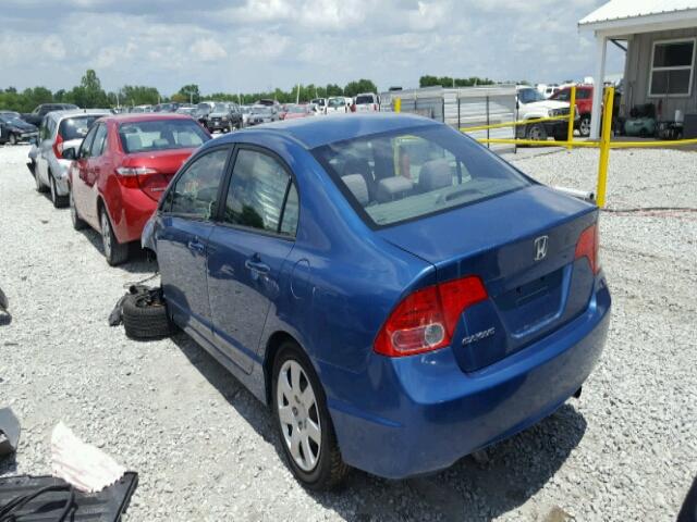 1HGFA16527L118576 - 2007 HONDA CIVIC BLUE photo 3