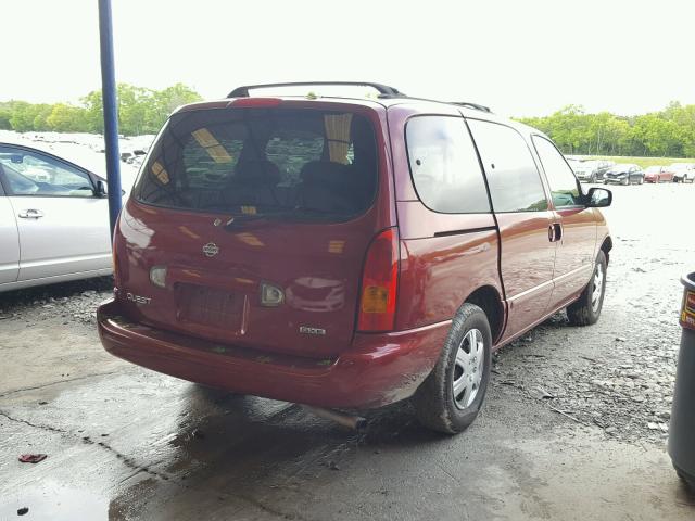 4N2XN11TXXD816020 - 1999 NISSAN QUEST SE BURGUNDY photo 4