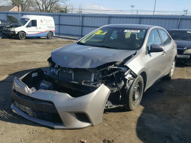 2T1BPRHE3EC112586 - 2014 TOYOTA COROLLA EC BROWN photo 2