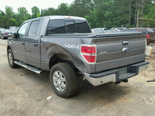 1FTFW1ET6EKE08175 - 2014 FORD F150 GRAY photo 3