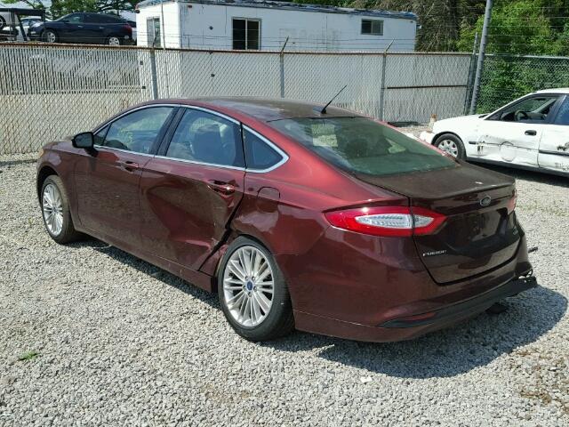 3FA6P0HD6GR223057 - 2016 FORD FUSION SE RED photo 3