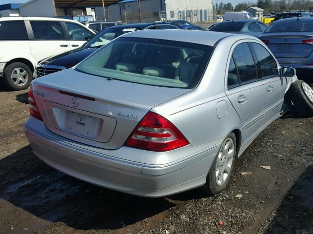 WDBRF92H56F744775 - 2006 MERCEDES-BENZ C GENERATI SILVER photo 4