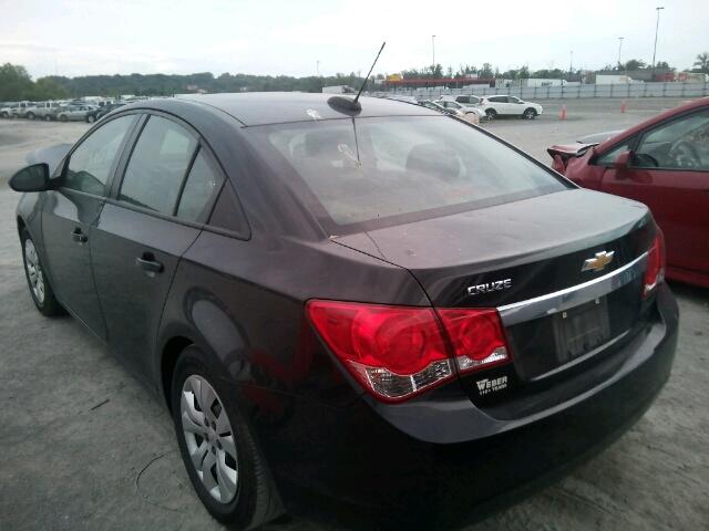 1G1PA5SH8F7145159 - 2015 CHEVROLET CRUZE BLACK photo 3