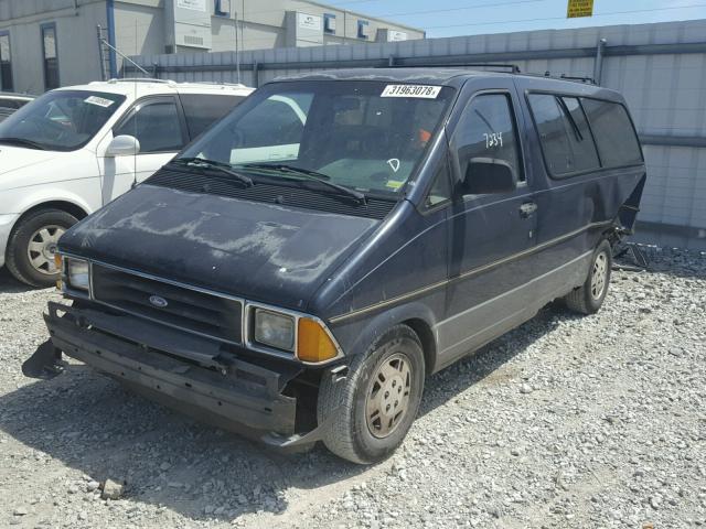 1FMDA31U2MZA59100 - 1991 FORD AEROSTAR BLUE photo 2