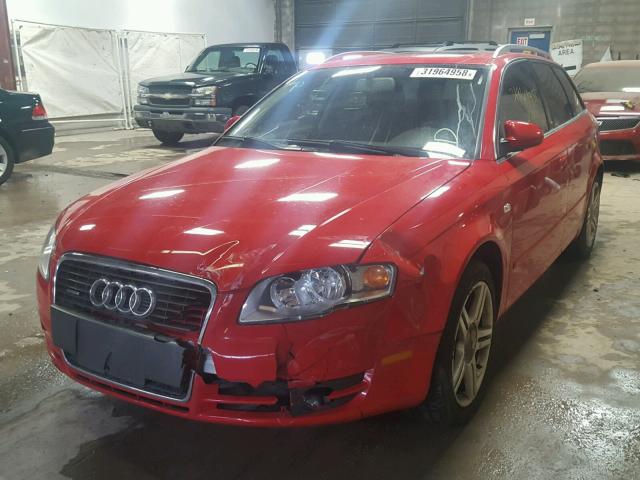 WAUKF78E37A259129 - 2007 AUDI A4 2.0T AV RED photo 2