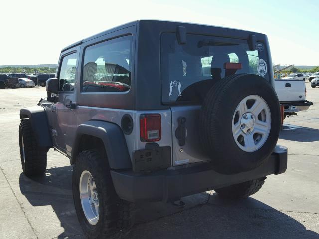 1C4AJWAG8EL252679 - 2014 JEEP WRANGLER S GRAY photo 3