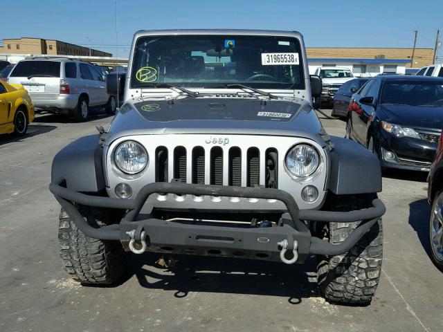 1C4AJWAG8EL252679 - 2014 JEEP WRANGLER S GRAY photo 9