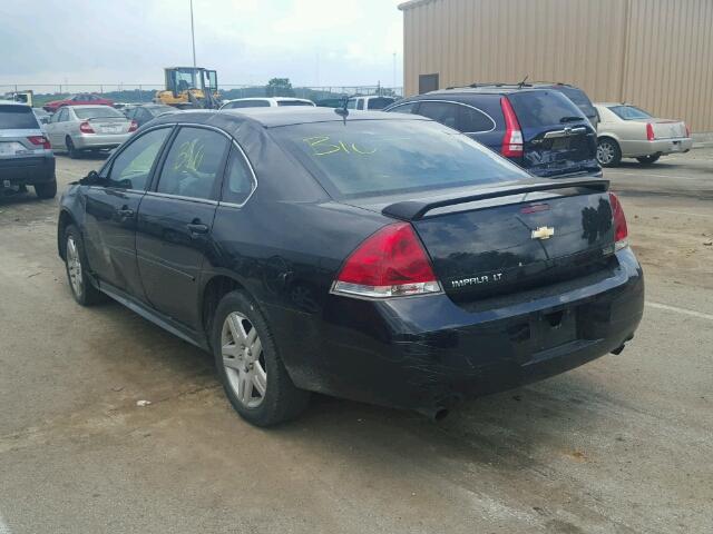 2G1WB5E34C1153552 - 2012 CHEVROLET IMPALA LT BLACK photo 3