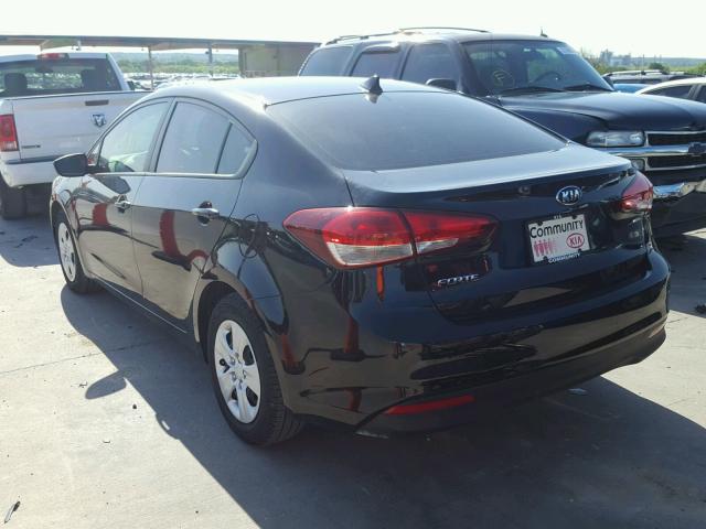 3KPFK4A71HE103101 - 2017 KIA FORTE LX BLACK photo 3