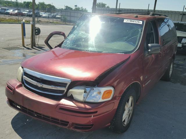 1GNDV13E52D279674 - 2002 CHEVROLET VENTURE LU RED photo 2