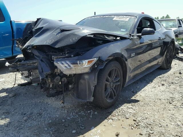 1FA6P8CF8H5344250 - 2017 FORD MUSTANG GT BLACK photo 2