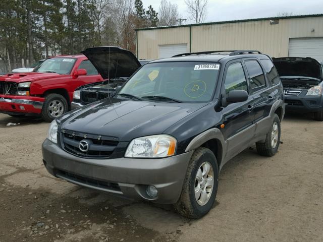 4F2CZ94144KM18193 - 2004 MAZDA TRIBUTE LX BLACK photo 2