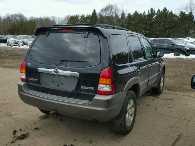 4F2CZ94144KM18193 - 2004 MAZDA TRIBUTE LX BLACK photo 4