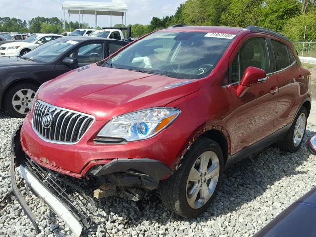 KL4CJASB5FB056344 - 2015 BUICK ENCORE RED photo 2