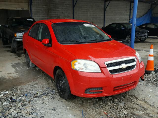 KL1TD5DE4AB105657 - 2010 CHEVROLET AVEO LS RED photo 1