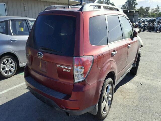 JF2SH6CC3AH700903 - 2010 SUBARU FORESTER 2 MAROON photo 4