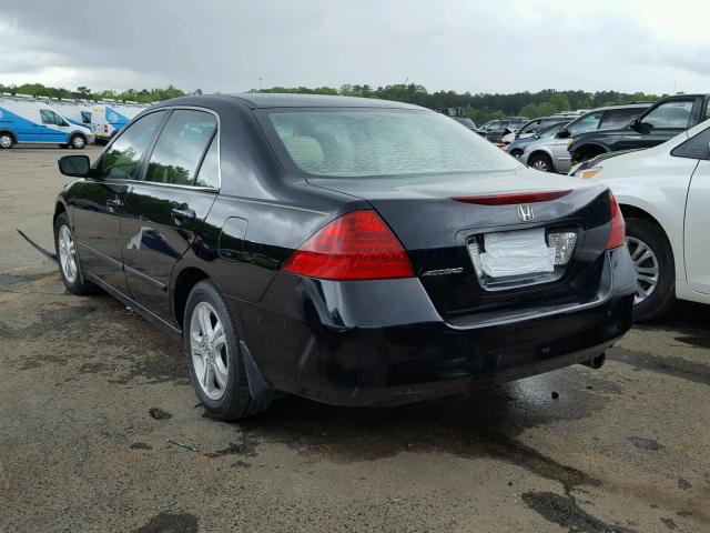 1HGCM56376A047630 - 2006 HONDA ACCORD SE BLACK photo 3