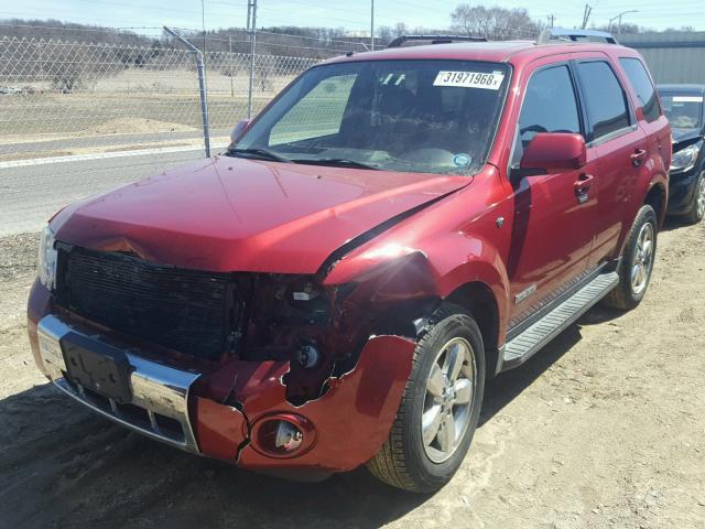 1FMCU94108KC30786 - 2008 FORD ESCAPE LIM RED photo 2