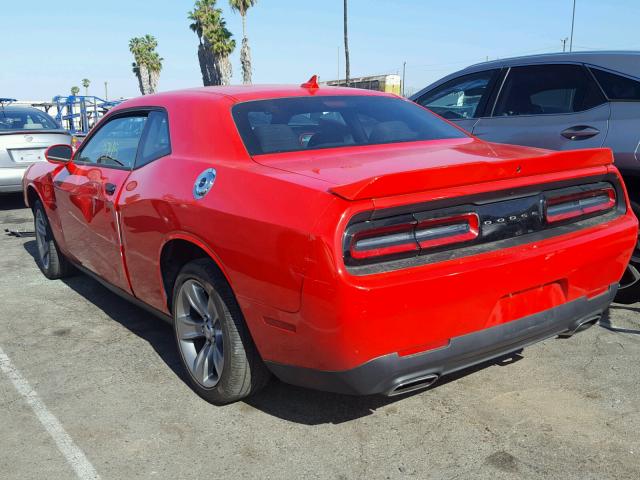 2C3CDZAG6JH215594 - 2018 DODGE CHALLENGER RED photo 3