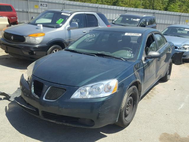 1G2ZF58B574210142 - 2007 PONTIAC G6 VALUE L GREEN photo 2