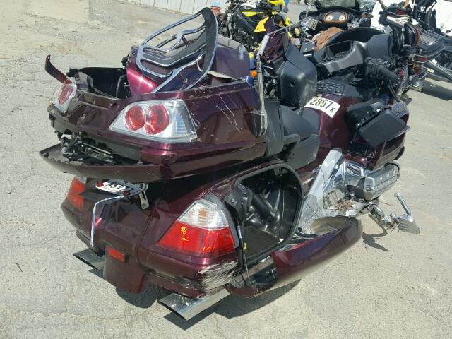 1HFSC47H77A601256 - 2007 HONDA GL1800 BURGUNDY photo 4