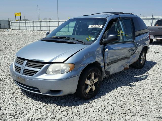 1D4GP45R36B741607 - 2006 DODGE CARAVAN SX BLUE photo 2