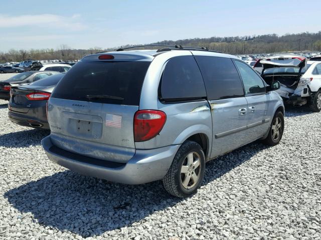 1D4GP45R36B741607 - 2006 DODGE CARAVAN SX BLUE photo 4