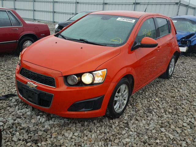1G1JA6SH7C4133786 - 2012 CHEVROLET SONIC LS ORANGE photo 2