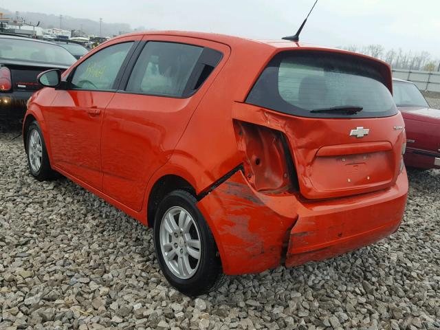1G1JA6SH7C4133786 - 2012 CHEVROLET SONIC LS ORANGE photo 3