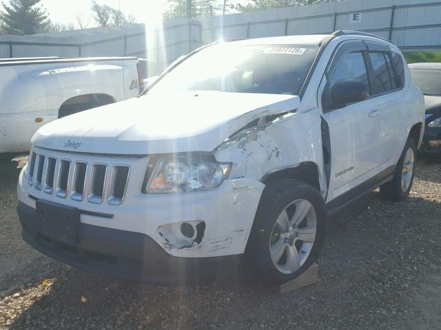 1C4NJCBB4CD719090 - 2012 JEEP COMPASS SP WHITE photo 2