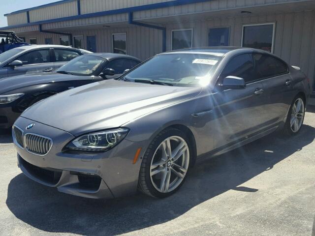 WBA6B4C59FD761546 - 2015 BMW 650 XI GRAY photo 2