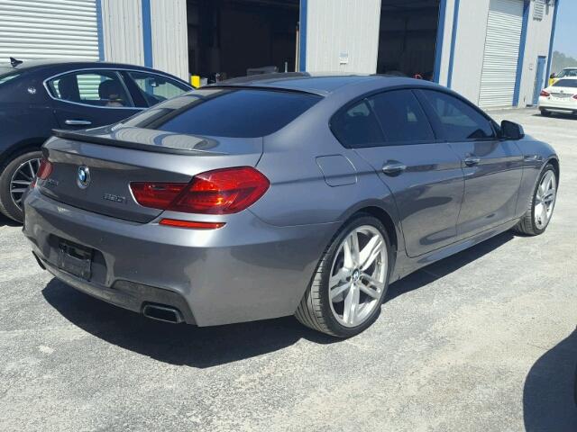 WBA6B4C59FD761546 - 2015 BMW 650 XI GRAY photo 4