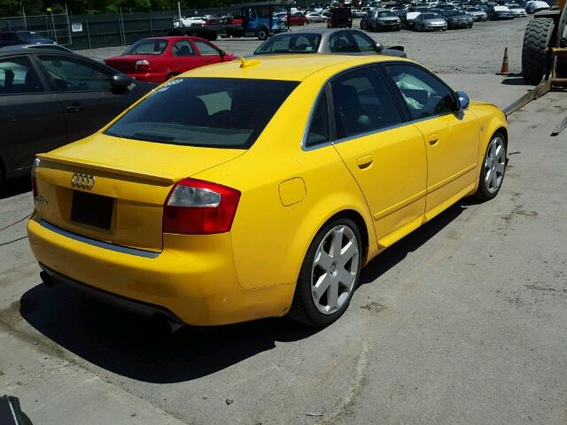 WAUPL68E95A085573 - 2005 AUDI S4 YELLOW photo 4