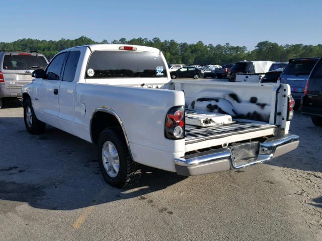 1B7GL22X8YS529692 - 2000 DODGE DAKOTA WHITE photo 3