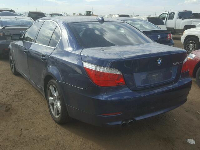 WBANV93508C131195 - 2008 BMW 535XI BLUE photo 3