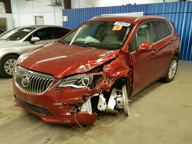 LRBFX2SA6JD009852 - 2018 BUICK ENVISION E RED photo 2