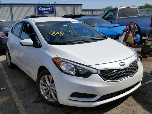 KNAFX4A67E5196266 - 2014 KIA FORTE LX WHITE photo 1