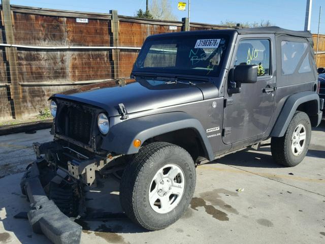 1C4AJWAG3EL249561 - 2014 JEEP WRANGLER S CHARCOAL photo 2