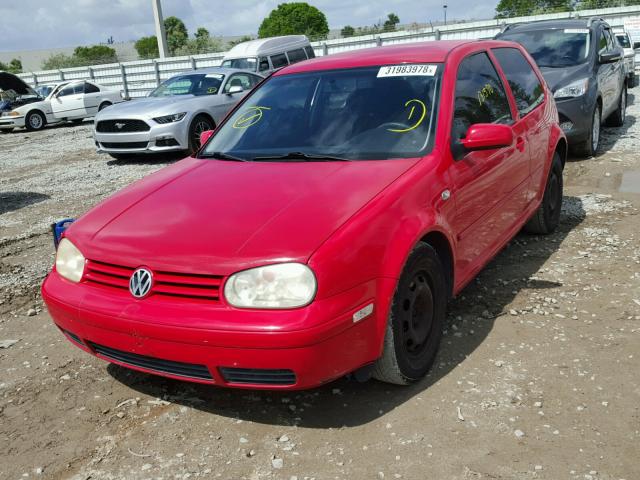 9BWBL61JX44007780 - 2004 VOLKSWAGEN GOLF RED photo 2