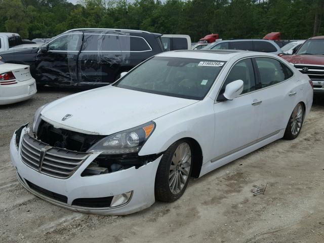 KMHGH4JH5EU090499 - 2014 HYUNDAI EQUUS SIGN WHITE photo 2