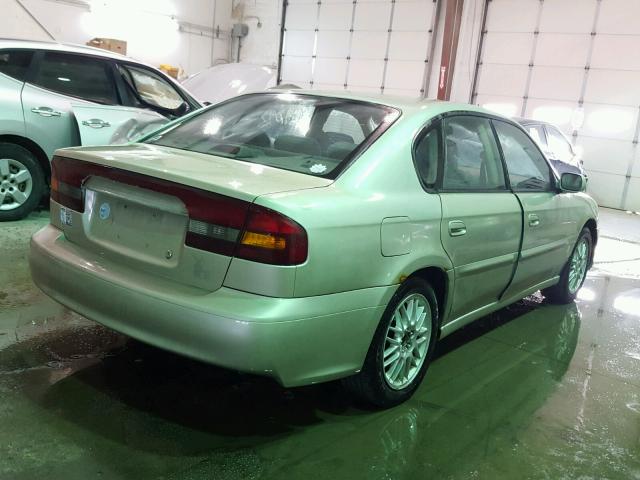 4S3BE625947211118 - 2004 SUBARU LEGACY L S GREEN photo 4