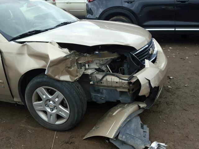 1G1ZT68N87F117746 - 2007 CHEVROLET MALIBU MAX ოქროსფერი ფოტო 9