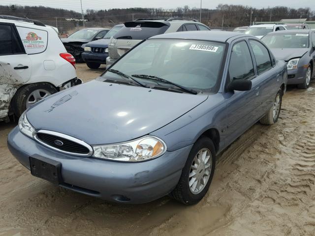 1FAFP6638YK111279 - 2000 FORD CONTOUR SE BLUE photo 2